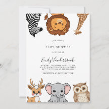 Animaux de la forêt de Woodland Baby Shower