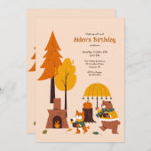 Invitation Animaux de la forêt échauffement (Devant / Derrière)