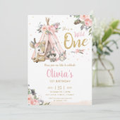 Invitation Animaux de la forêt mignonne Sauvage de la tribu U (Debout devant)