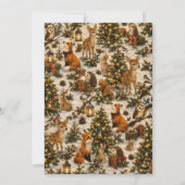 Invitation Animaux de la forêt Noël Anniversaire (Dos)