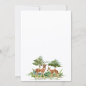 Invitation Animaux de la forêt pour baby shower cerf bois (Dos)
