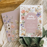 Animaux de la forêt rose pour Baby Shower fille