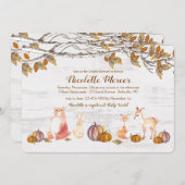 Invitation Animaux de la Forêt Rustique (Devant / Derrière)