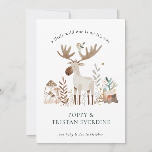 Invitation Animaux de la forêt sauvage Grossesse (Devant)