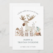 Invitation Animaux de la forêt sauvage Grossesse (Devant / Derrière)