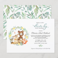 Animaux de la forêt Verdure Baby Shower en voiture