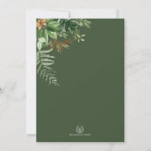 Invitation Animaux de la Jungle à la Mode Garçon 1er Annivers (Dos)