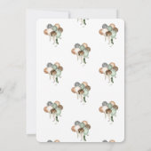 Invitation Animaux de la jungle Ballons 1er anniversaire (Dos)