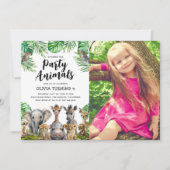 Invitation Animaux de la Jungle en Fête (Devant)