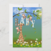 Invitation Animaux de la jungle pour douche garçon (Devant)