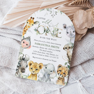 Invitation Animaux de la jungle, Safari, Un sauvage, Baby sho