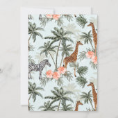 Invitation Animaux de la jungle tropicale | Four Ever Wild (Dos)