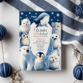 Invitation Animaux de l'Arctique Fête d'anniversaire pour les