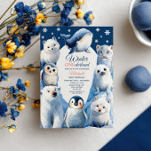 Invitation Animaux de l'Arctique Fête d'anniversaire pour les