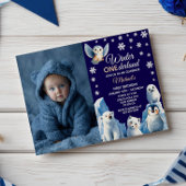 Invitation Animaux de l'Arctique Photo du premier anniversair