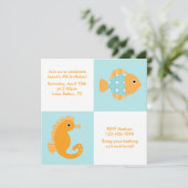 Invitation Animaux de mer Anniversaire (Debout devant)