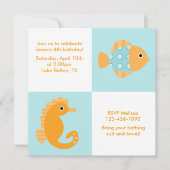 Invitation Animaux de mer Anniversaire (Devant)
