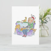Invitation Animaux de Noël (Debout devant)