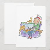 Invitation Animaux de Noël (Devant / Derrière)