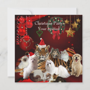 Invitation Animaux de Noël Noël Noël Noël Noël Noël Tiger Cha