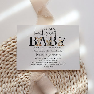 Invitation Animaux de nurserie en peluche vintage pour Baby S