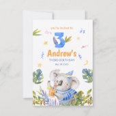 Invitation Animaux de safari koala, anniversaire koala  (Devant)