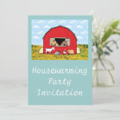 Invitation Animaux d'élevage de la Fête du réchauffement des (Debout devant)