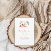 Invitation Animaux des bois L'aventure commence le Baby showe