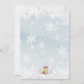 Invitation Animaux d'hiver Baby shower des bois Il fait froid (Dos)
