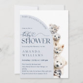 Invitation Animaux d'hiver Genre Neutre bébé garçon douche (Devant)