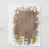 Invitation Animaux d'hiver rustiques Baby shower de garçon de (Dos)