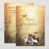 Invitation Animaux d'invitation au parc (Devant / Derrière)