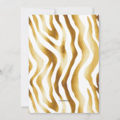 Invitation Animaux en Or à Imprimer (Dos)