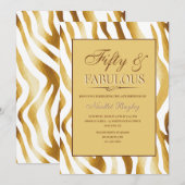 Invitation Animaux en Or à Imprimer (Devant / Derrière)