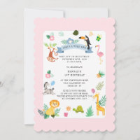 Animaux exotiques sauvages Fille 1er anniversaire