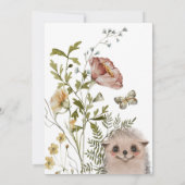 Invitation Animaux fleur sauvage et boisés Anniversaire (Dos)
