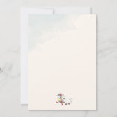 Invitation Animaux forestiers Première année Premier annivers (Dos)