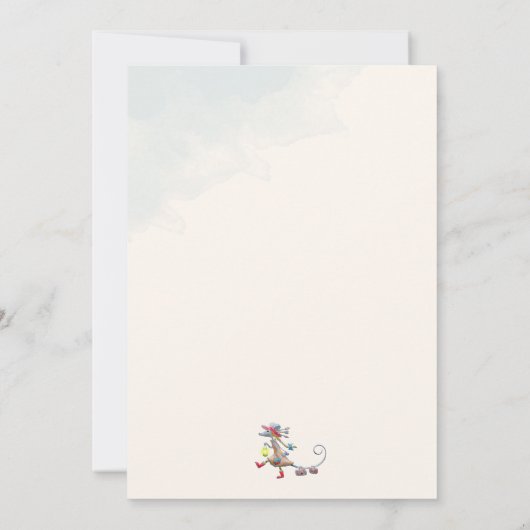 Invitation Animaux forestiers Première année Premier annivers (Dos)