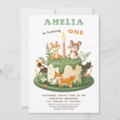 Invitation Animaux forestiers Première fête des bois (Devant)