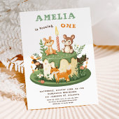 Invitation Animaux forestiers Première fête des bois