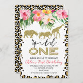 Invitation Animaux Imprimer Safari Wild Un Anniversaire Invit (Devant / Derrière)