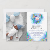 Invitation Animaux marins 1er anniversaire (Devant)