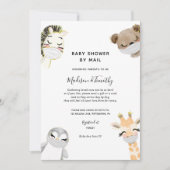 Invitation Animaux mignons dans les masques Baby shower par c (Devant)