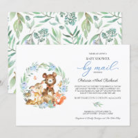 Animaux Mignons de la Forêt et Verdure Baby Shower