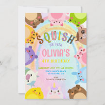 Animaux Mignons Squish Sur rainbow Anniversaire