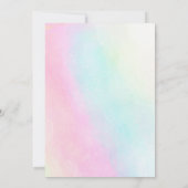 Invitation Animaux Mignons Squish Sur rainbow  Anniversaire  (Dos)
