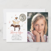 Invitation Animaux musiciens Fairytale Photo Anniversaire de  (Devant)