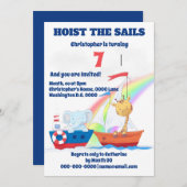 Invitation Animaux nautiques voiliers N'IMPORTE QUEL GROUPE D (Devant / Derrière)