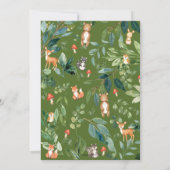 Invitation Animaux rustiques en bois Baby shower Garçon (Dos)