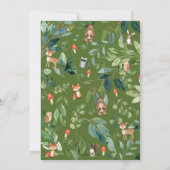 Invitation Animaux rustiques en bois Baby shower Garçon neutr (Dos)